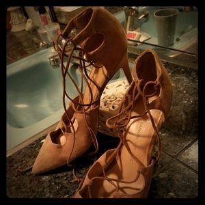 Strappy Suede Banana Republic Heels